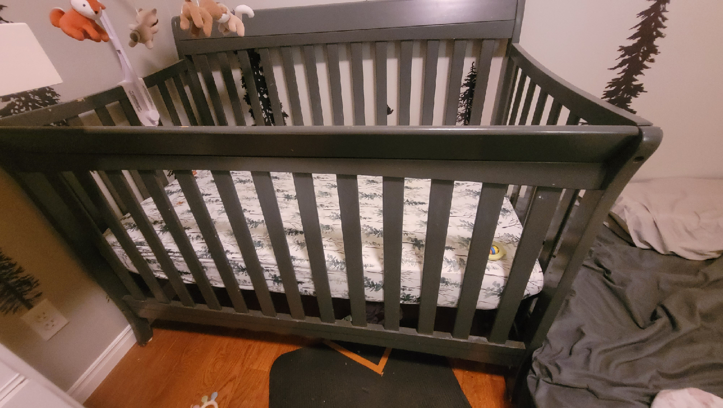 Grey Convertible Baby Crib - photo 2