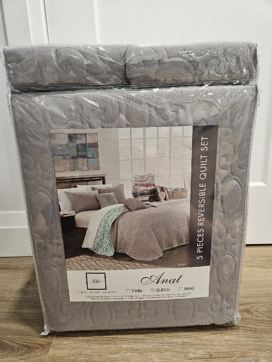 Chic Home Design Anat 5-Piece Reversible Queen Quilt Set - photo 2