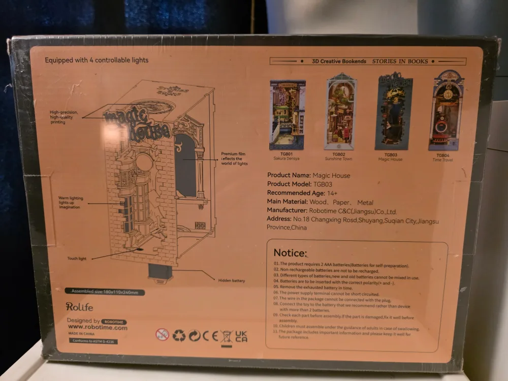 Rolife Magic House TGB03 DIY Book Nook Kit image indicator(2)