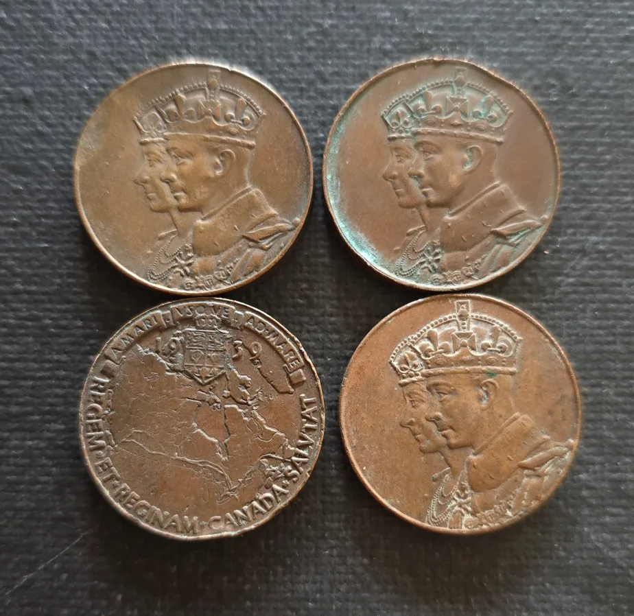 1939 Canadian Bronze Coins - Set of 4 thumbnail