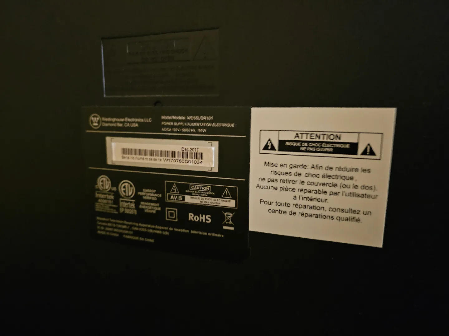 Westinghouse 55" 4K UHD Smart TV - WD55UDR101 image indicator(2)