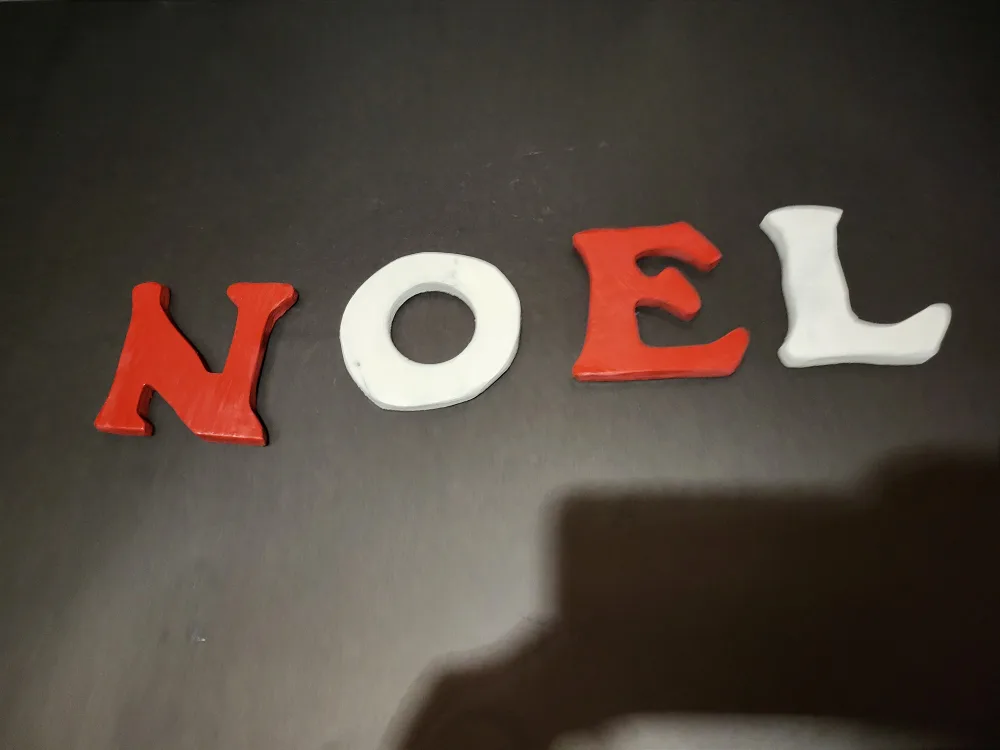 Red & White 'NOEL' Wooden Letter Set image indicator(2)