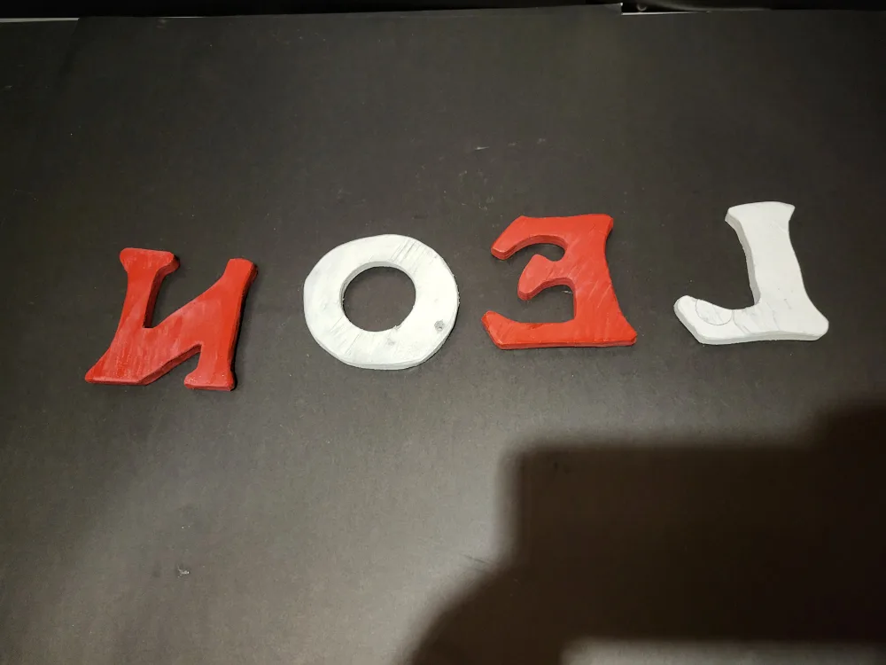 Red & White 'NOEL' Wooden Letter Set image indicator(3)