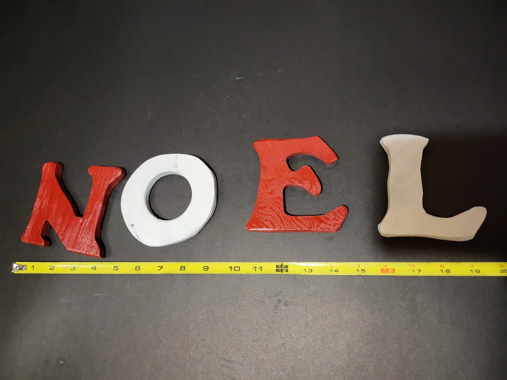 Red & White 'NOEL' Wooden Letter Set image indicator(4)