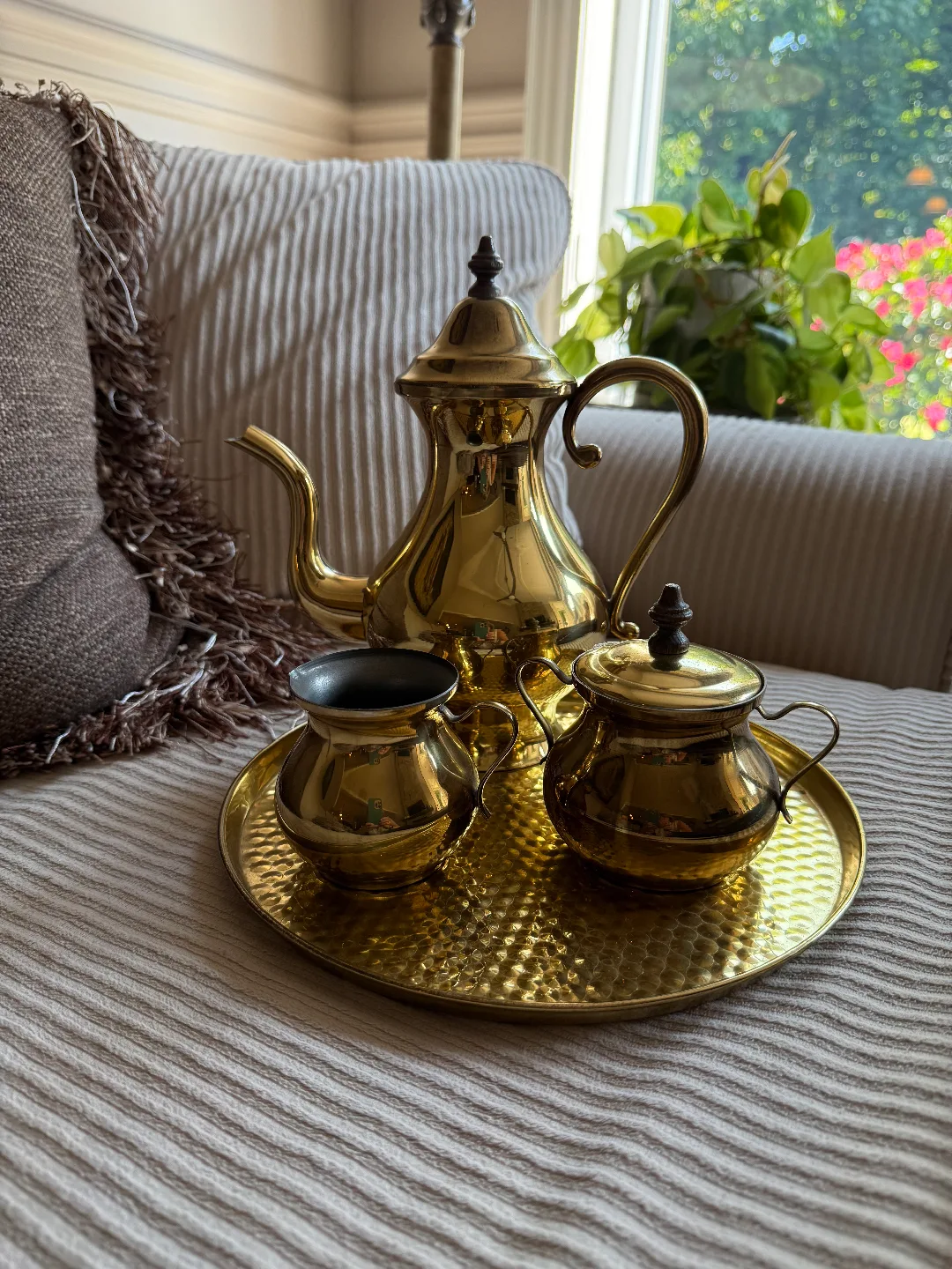 Vintage brass Tea Set thumbnail