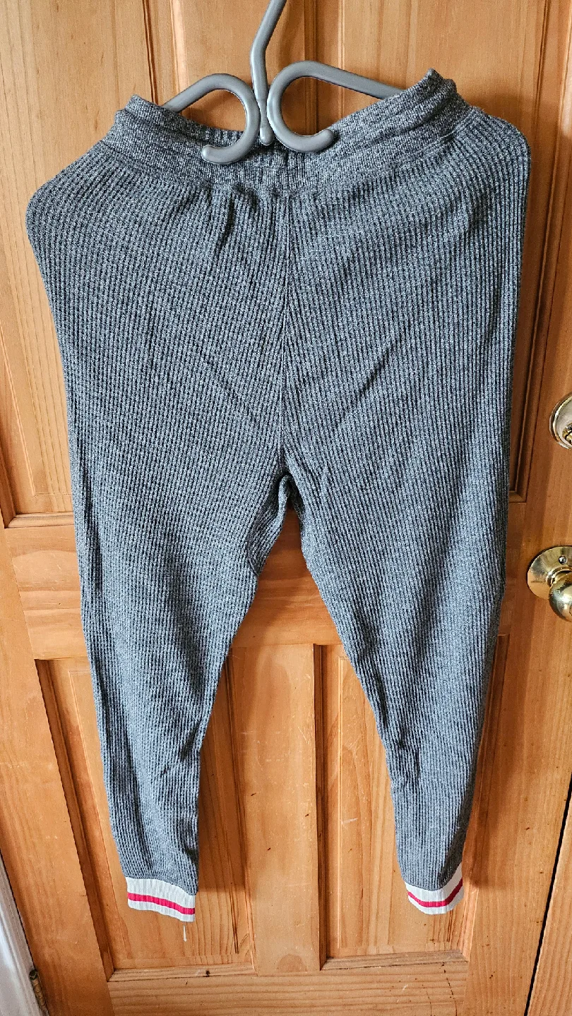 Roots Cabin XS Grey Ribbed Joggers image indicator(2)