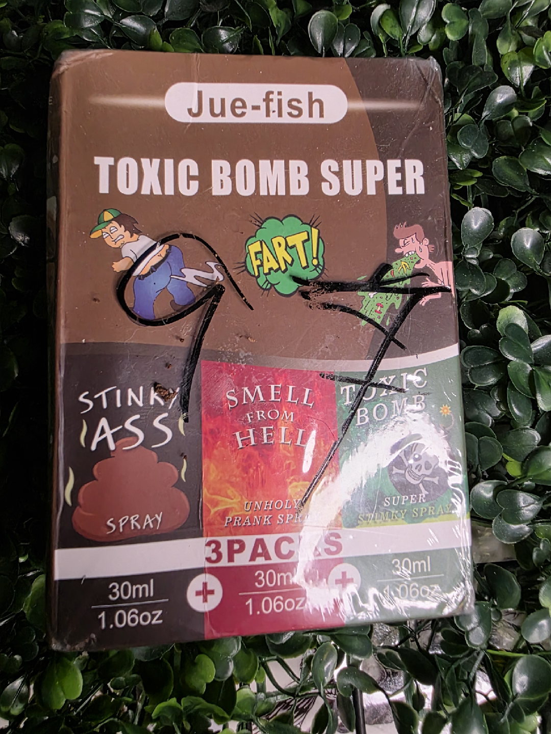 Jue-fish Toxic Bomb Super Fart Spray - 3 Packs