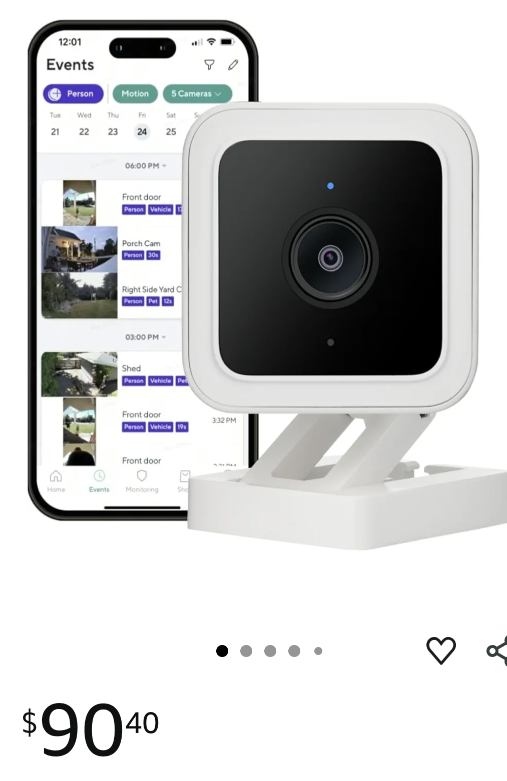 WyzeCam v3 Security Camera - White