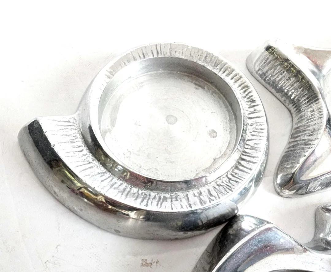 Partylite Tealight Candle Holders ~ Pewter Tone image indicator(4)