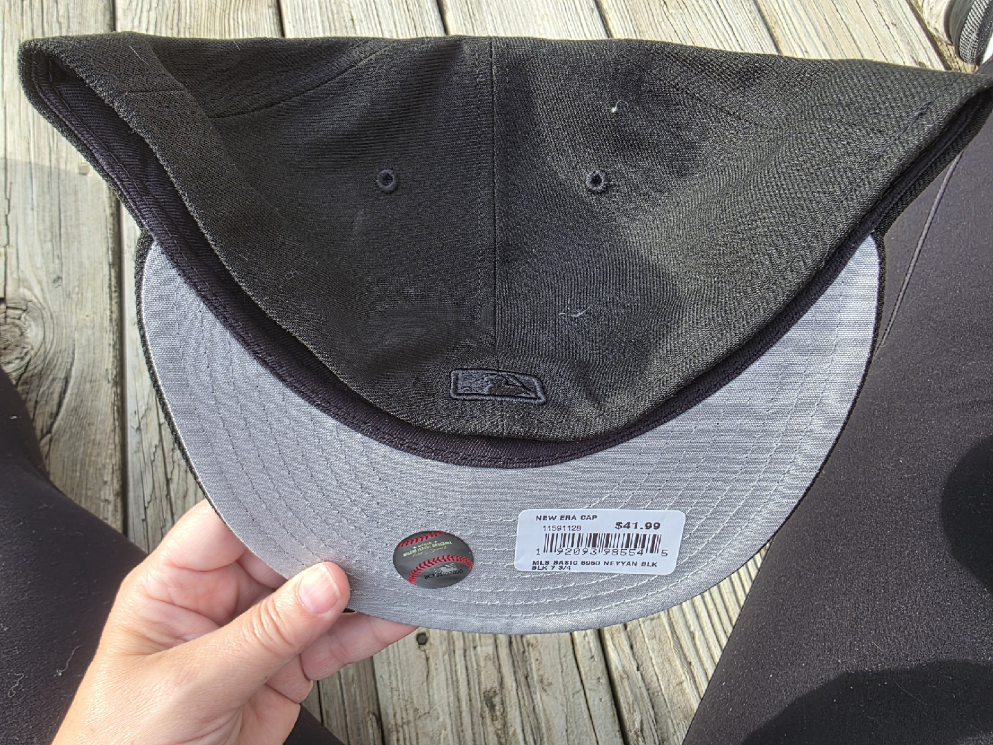New Era NY Yankees Black Fitted Hat Size 7 ¾ - New! - photo 4