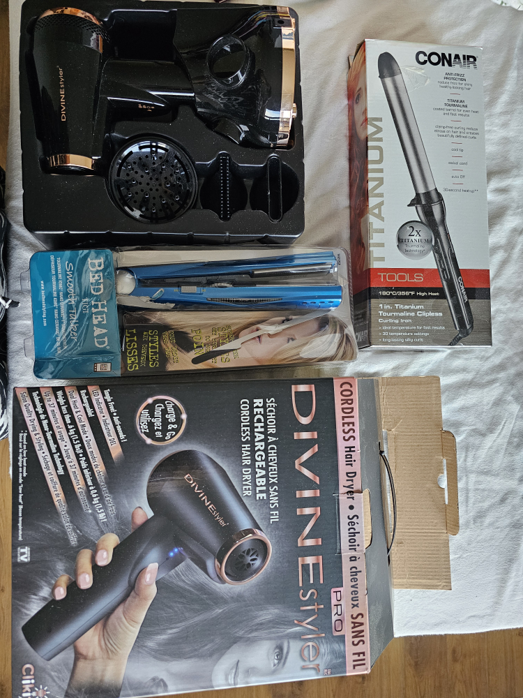 Hair Styling Tools Bundle: Divine Styler, Conair, Bed Head