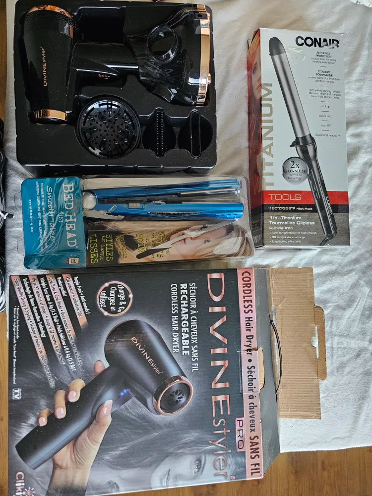 Hair Styling Tools Bundle: Divine Styler, Conair, Bed Head thumbnail