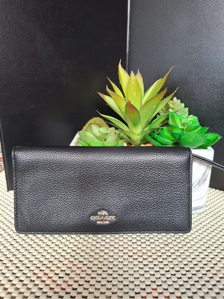 Coach Black Leather Wallet thumbnail