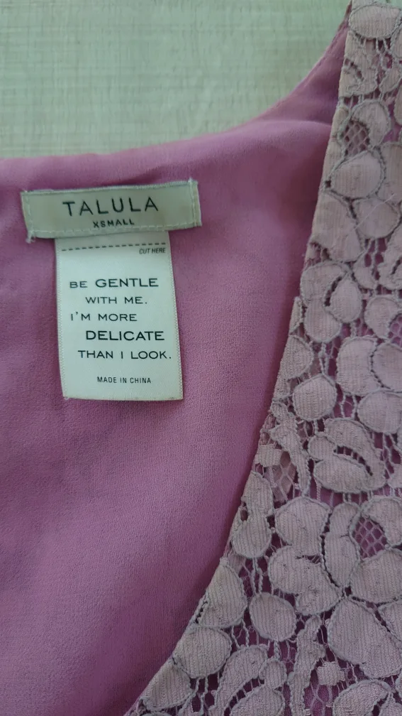 Talula Babaton XS Lace Tank Top - Lilac image indicator(2)