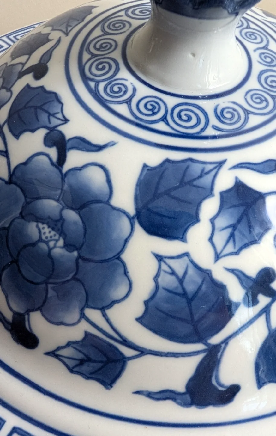 Vintage Bombay Blue & White Porcelain Pedestal Bowl image indicator(4)