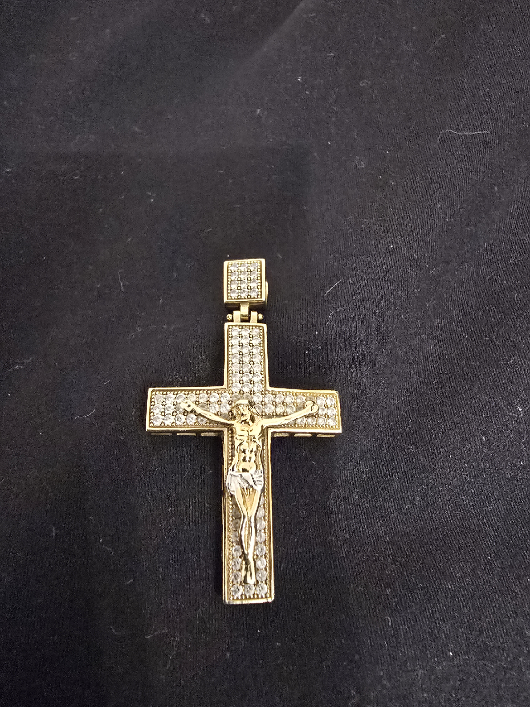 10k Gold Jesus Piece Pendant, zirconia - photo 3