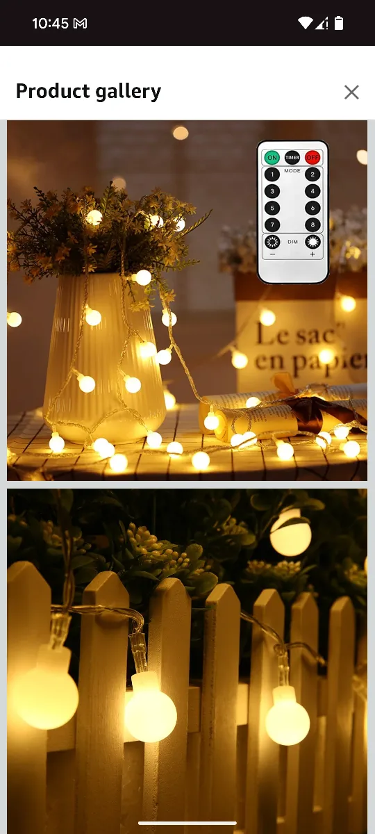 waterproof 49 feet String Lights with Remote - Battery Powered