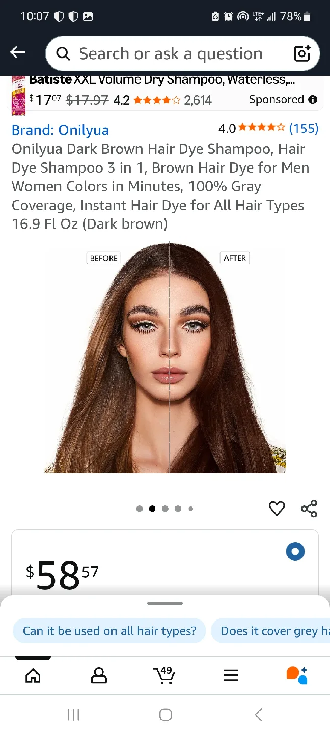 Onilyua Dark wine red Dye Shampoo 500 ml- New image indicator(2)