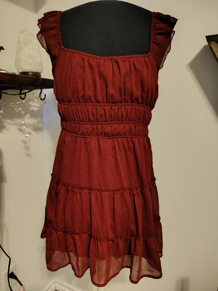 Burgundy Dress 🥕🥕🥕 image indicator(2)