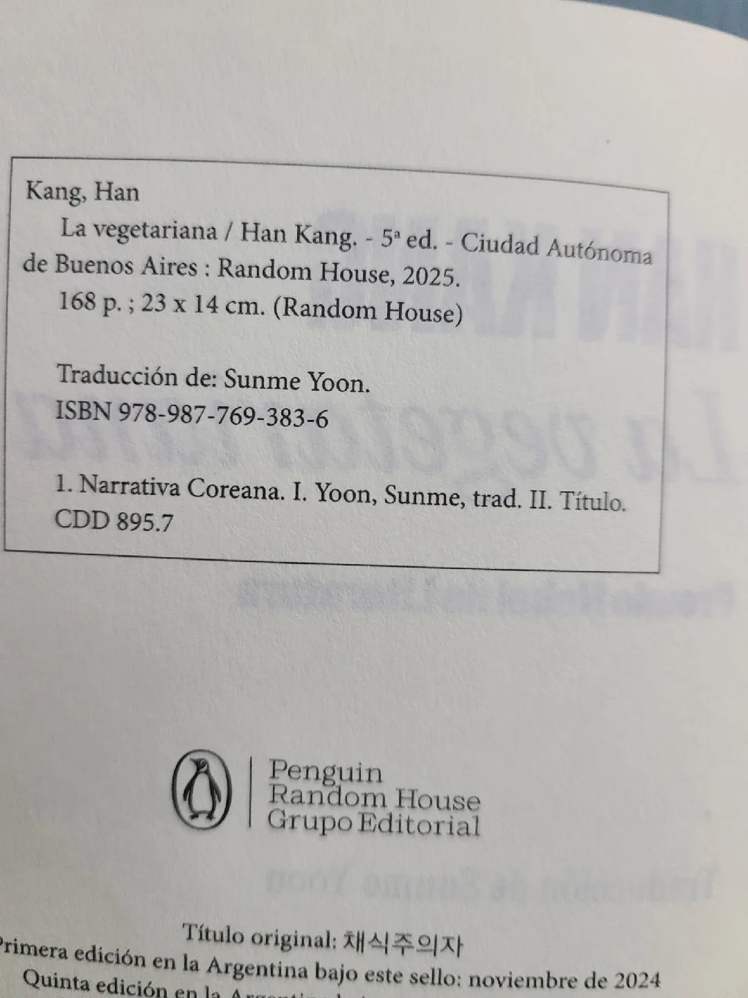 Han Kang La Vegetariana - Nobel Prize Literature image indicator(5)