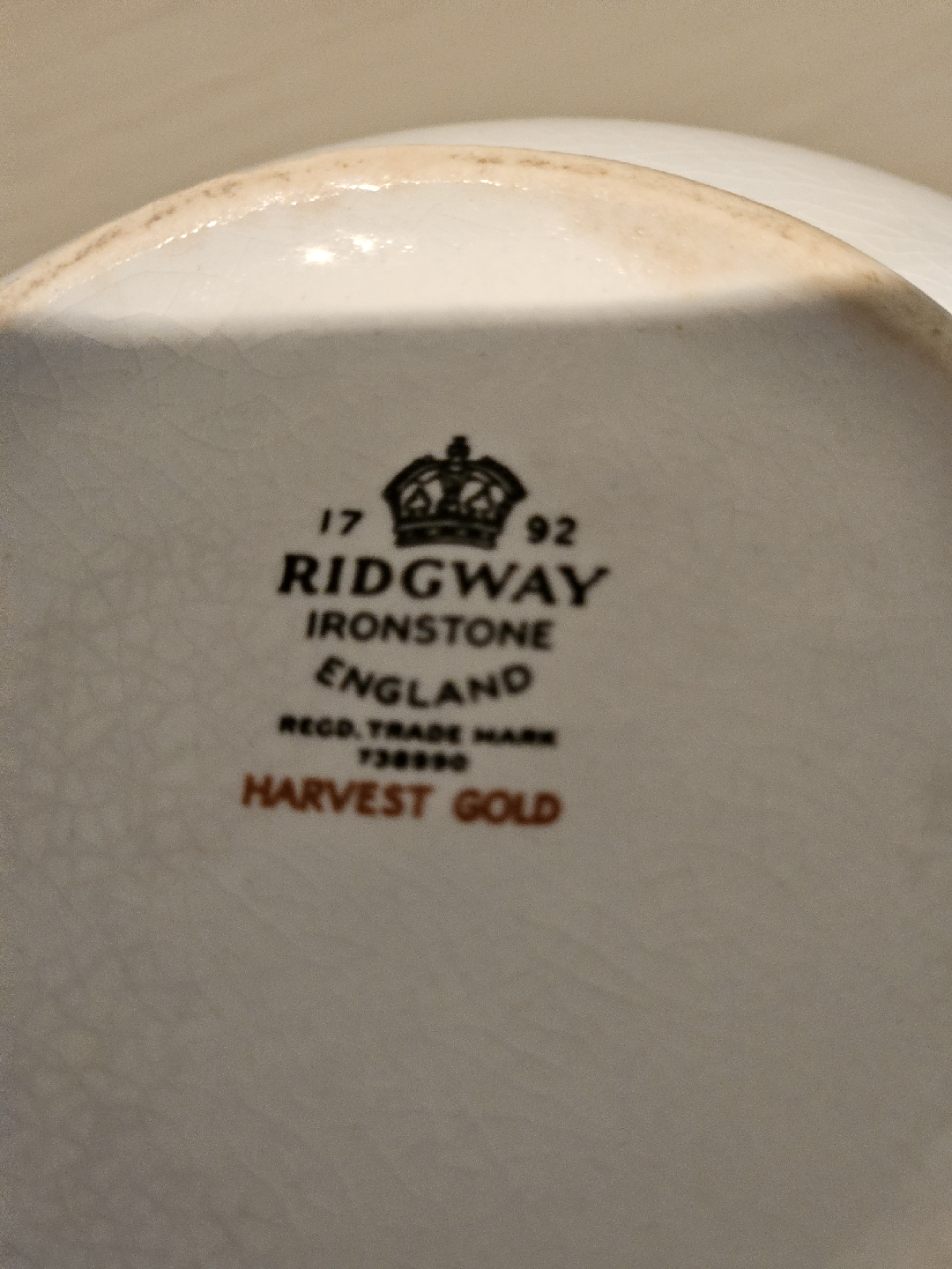 Ridgway Ironstone Harvest Gold gravy boat - photo 2