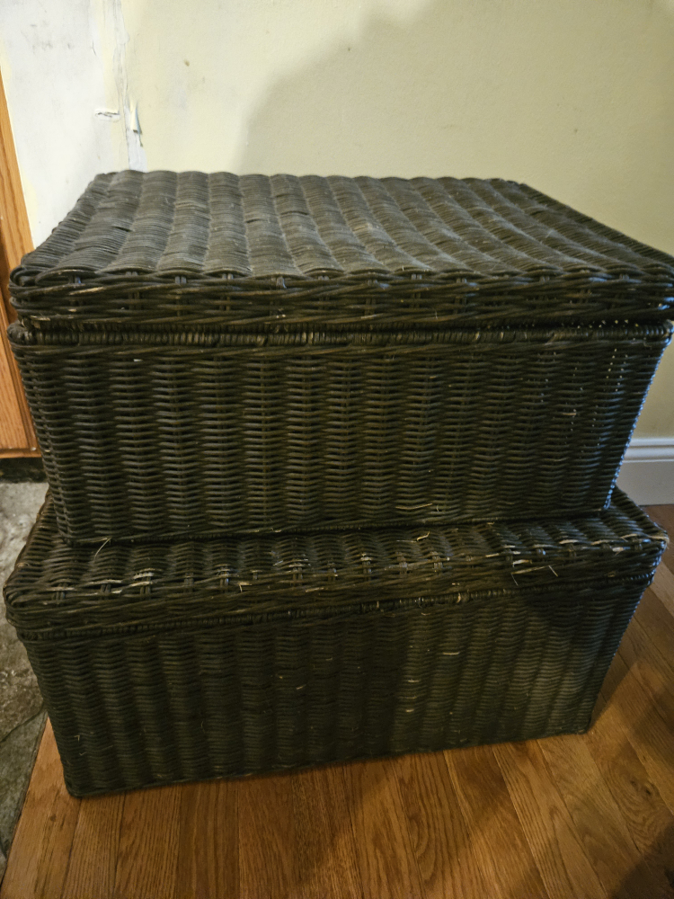 Wicker Storage Trunks set of 2