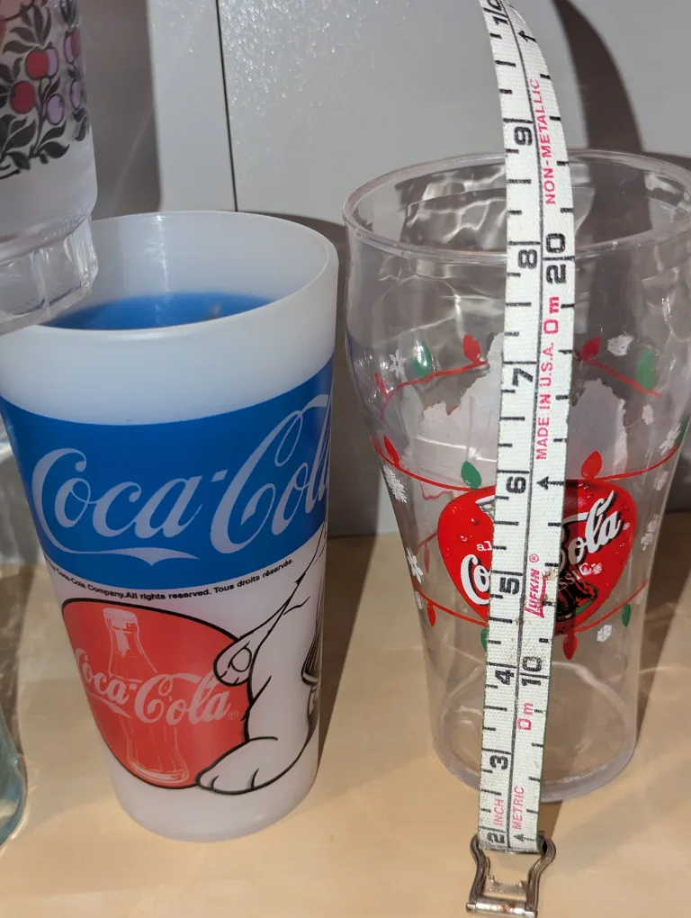 Coca Cola group of plastic Glasses - Set of 10 image indicator(7)