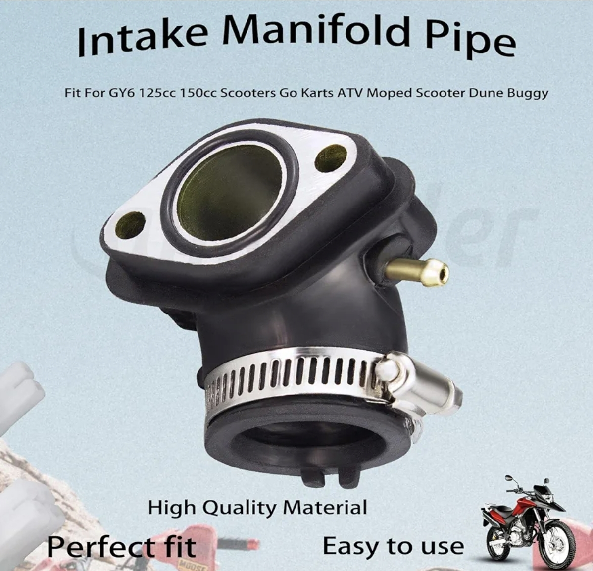 Intake Manifold Pipe for GY6 125cc 150cc Scooters - photo 3