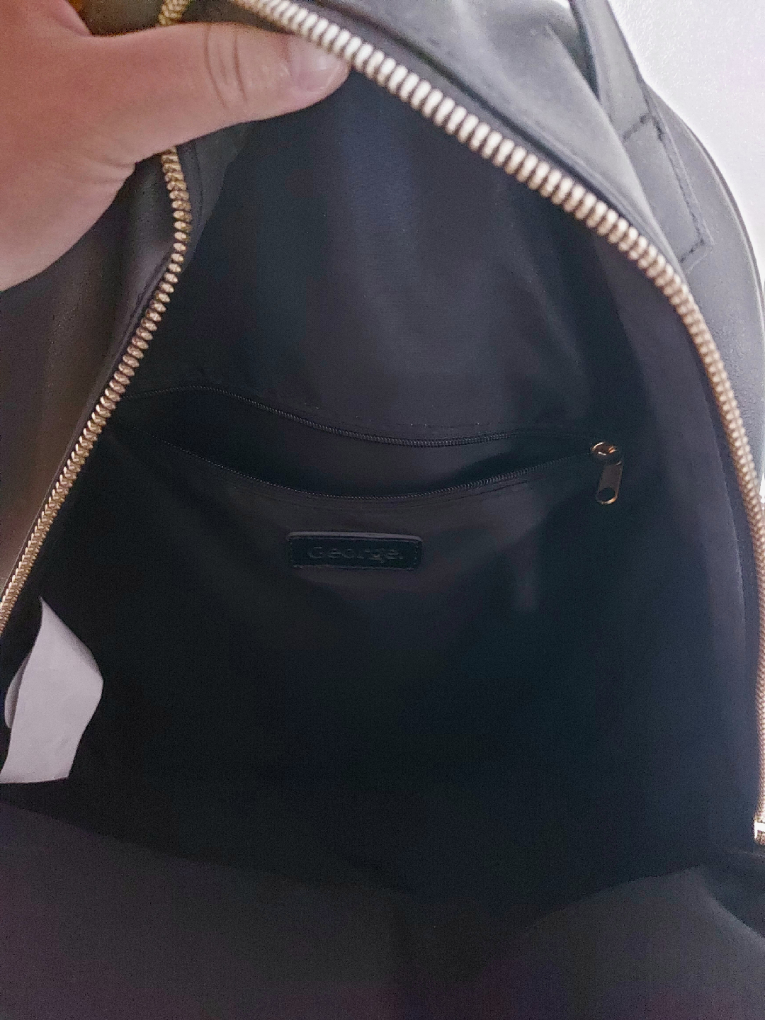 Black Faux-leather Backpack - photo 5