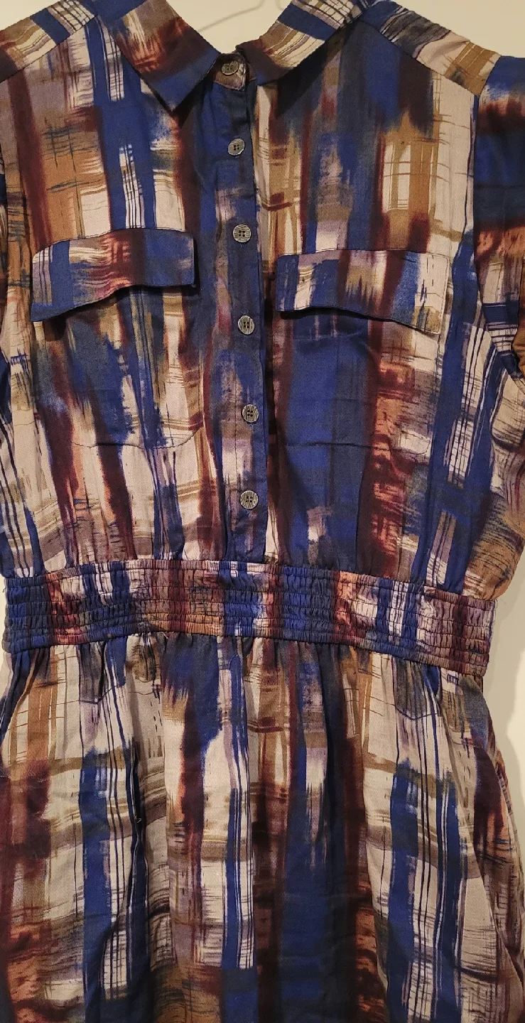 Abstract Print Sleeveless Dress by Akira image indicator(3)