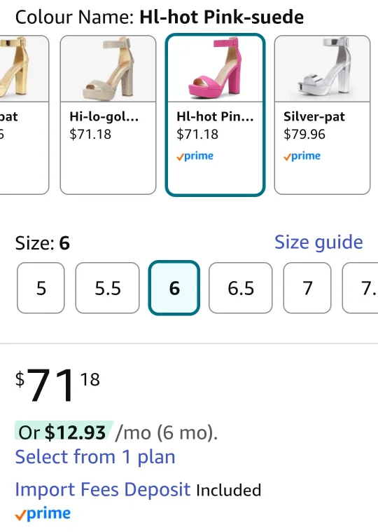 Brand New Pink Suede Platform Heels - Size 6 image indicator(3)