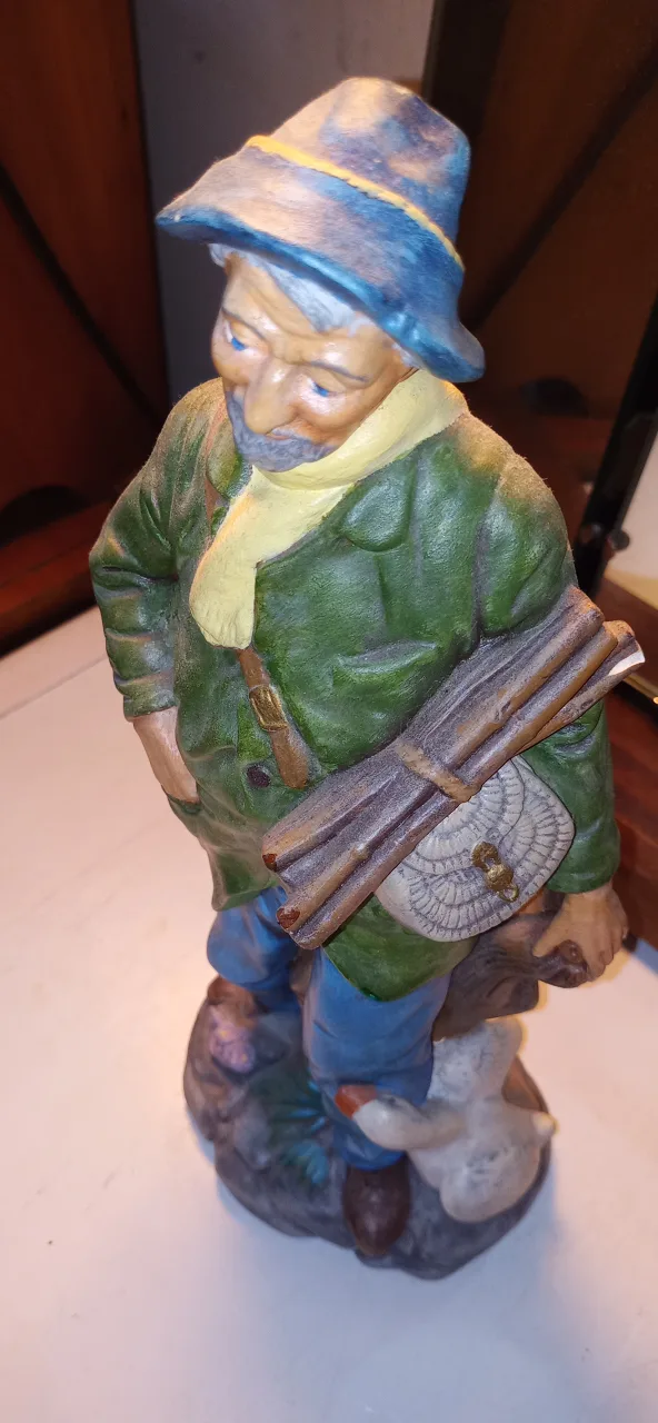 Mid Century Chalk Art Hunter & Woman Figurines image indicator(7)