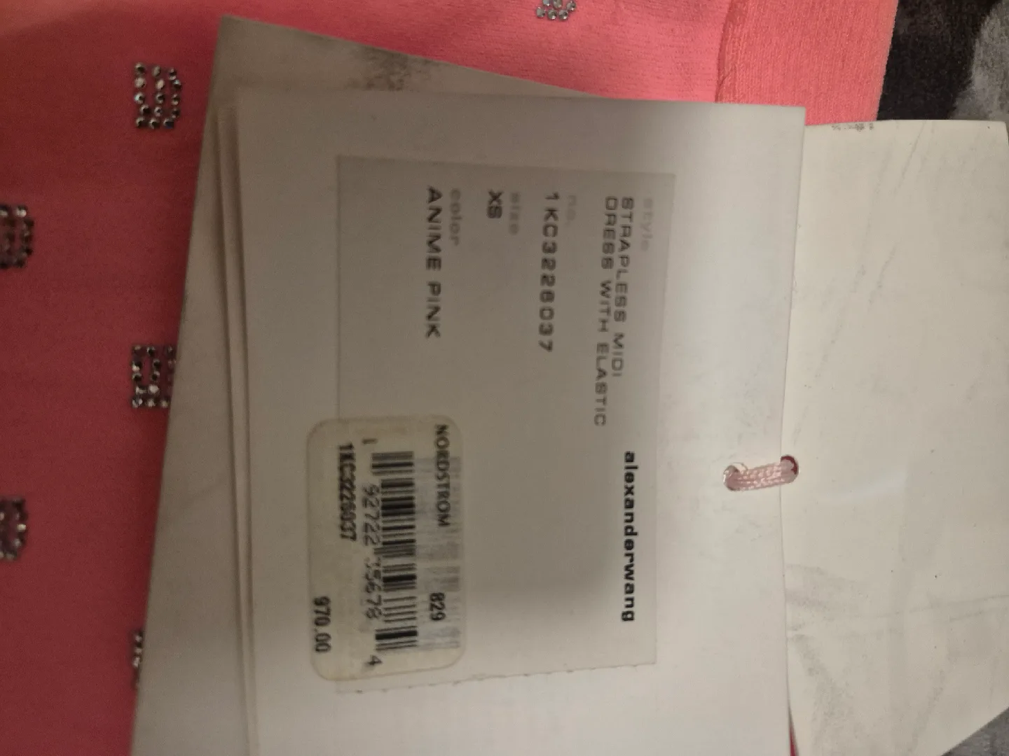 Alexander Wang Strapless Midi Dress - Anime Pink, XS image indicator(3)