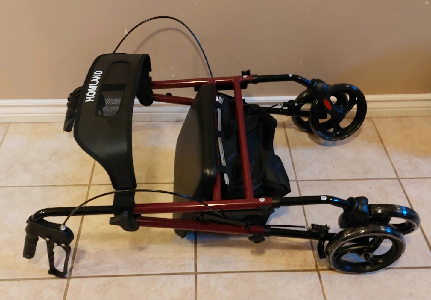 BNIB Homland 4 Wheel Rollator - Model R2-RD image indicator(4)