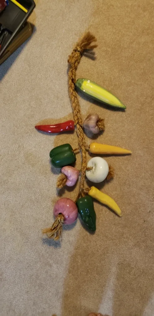 Vintage Ceramic Vegetable Wall Hanging