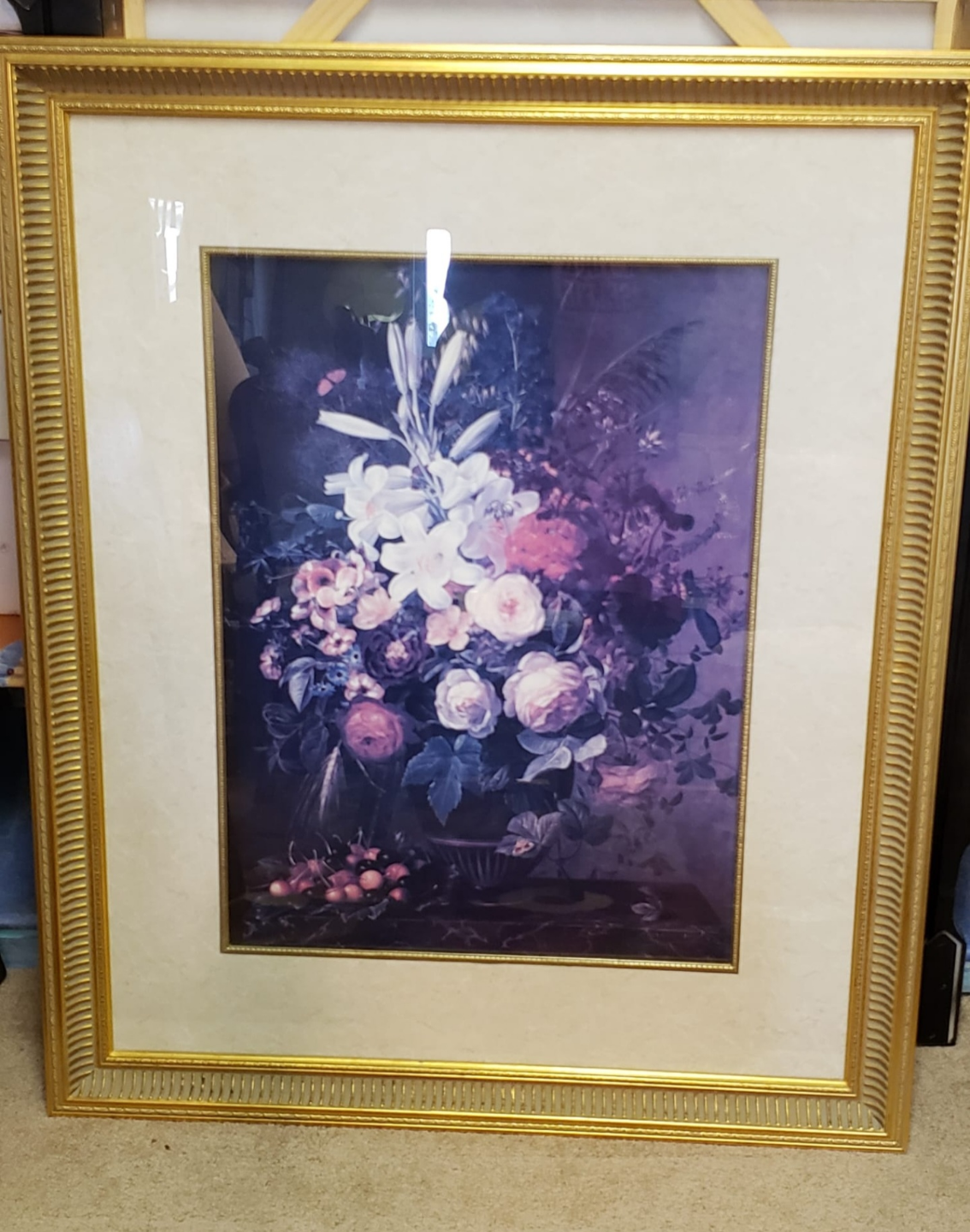 Gorgeous!! Professionally Framed Floral Painting