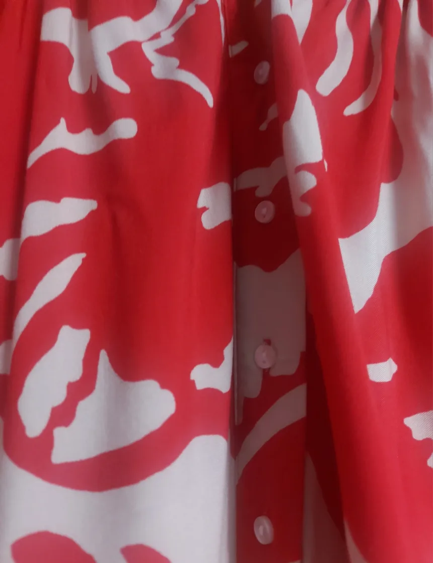 Red & White Patterned Blouse thumbnail