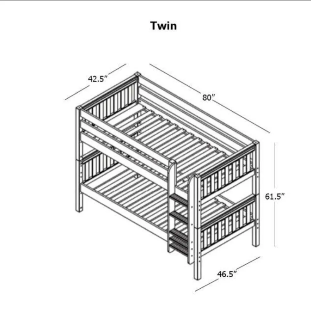 Solid Hardwood Twin over Twin Bunk Bed with Trundle image indicator(8)