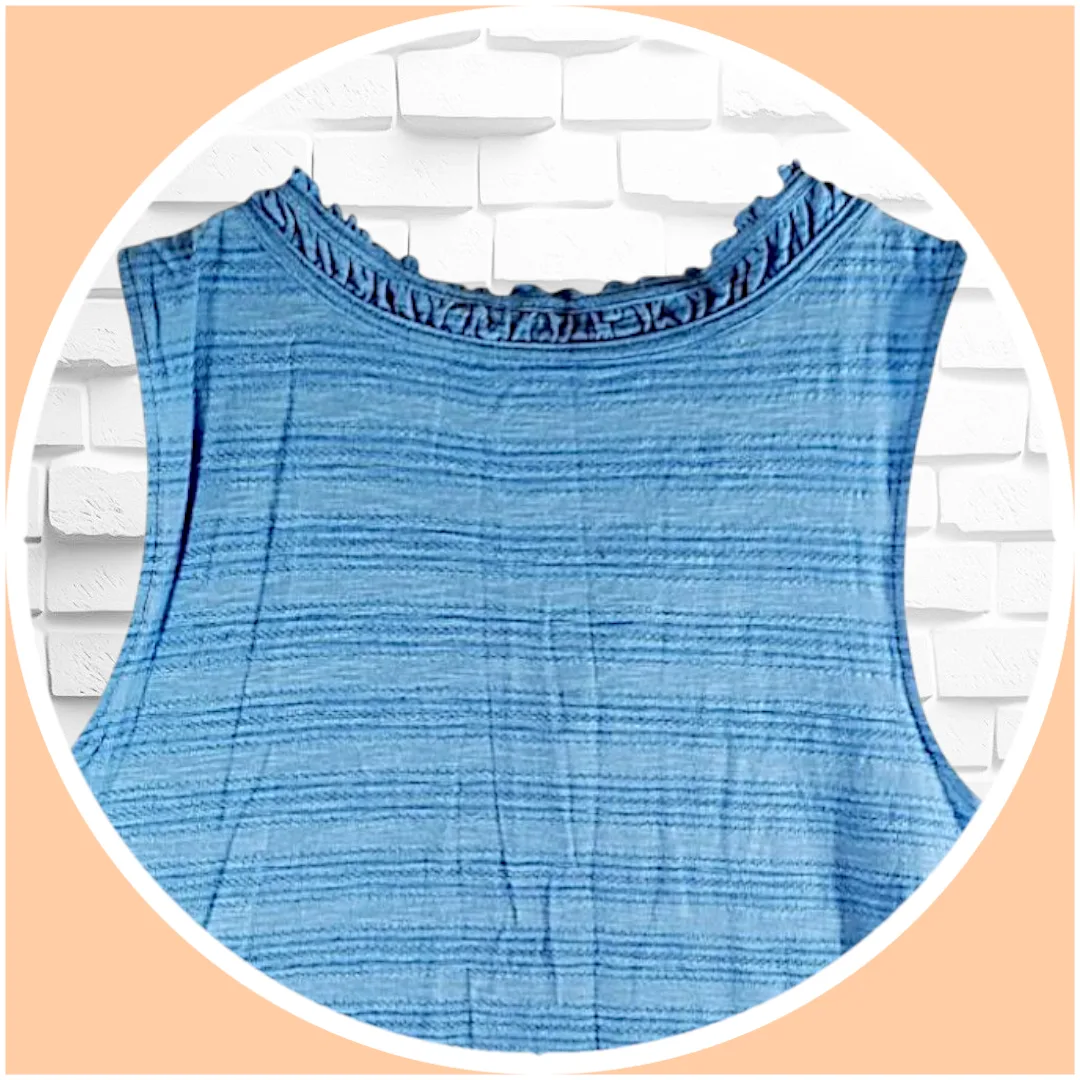 🥕 Sz Lrg Sleeveless Embroidery  Button Up Top image indicator(10)