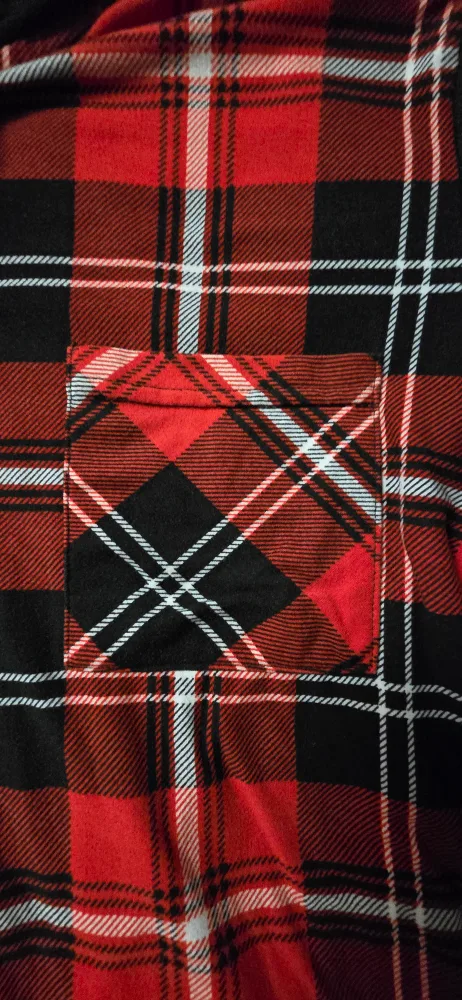 Womens Ardene Red & Black Plaid Hooded Shirt - SIze Medium image indicator(4)