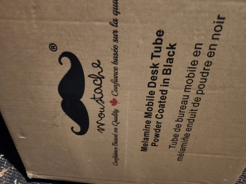 New Moustache Melamine Mobile Desk Tube - Black image indicator(4)