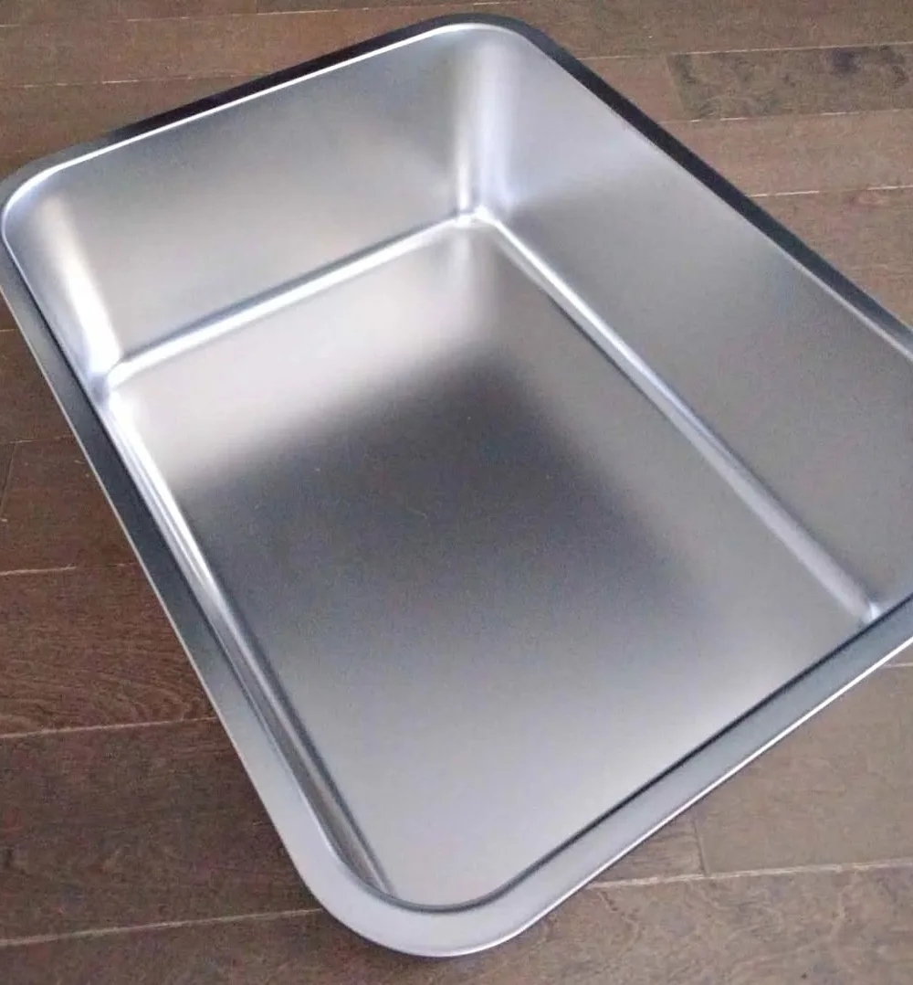 Stainless Steel Litter Box 17.7"x13.8"x6" Large