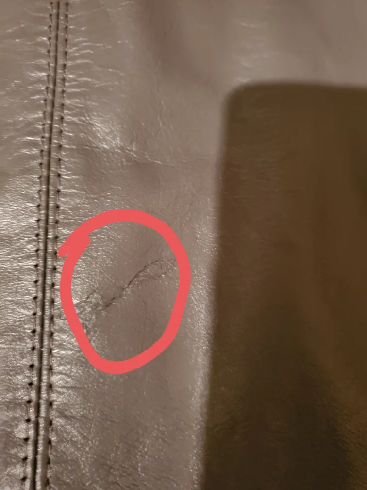 Vintage men's grey leather jacket image indicator(6)