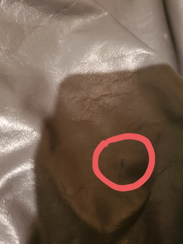 Vintage men's grey leather jacket image indicator(7)