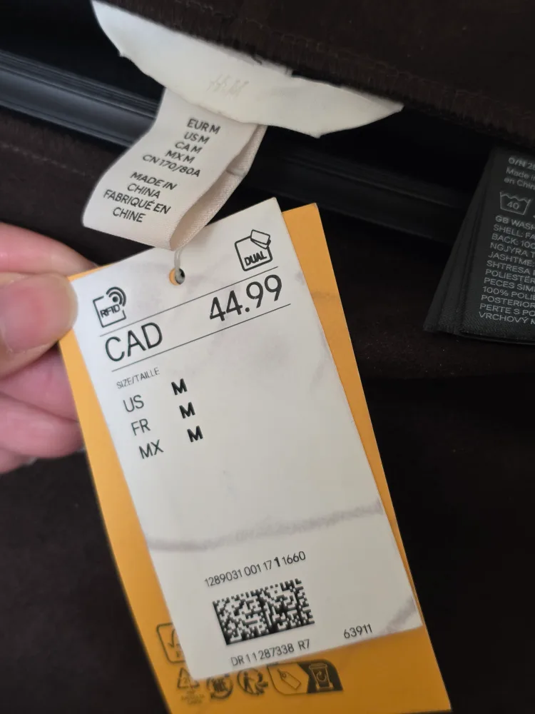 New tagged H&M Brown Suede Skirt - Size M image indicator(2)