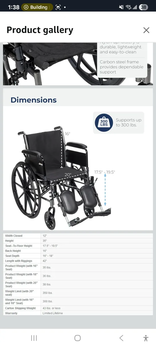 Foldable Drive Wheelchair- Ergonomic, originally $369+ image indicator(6)