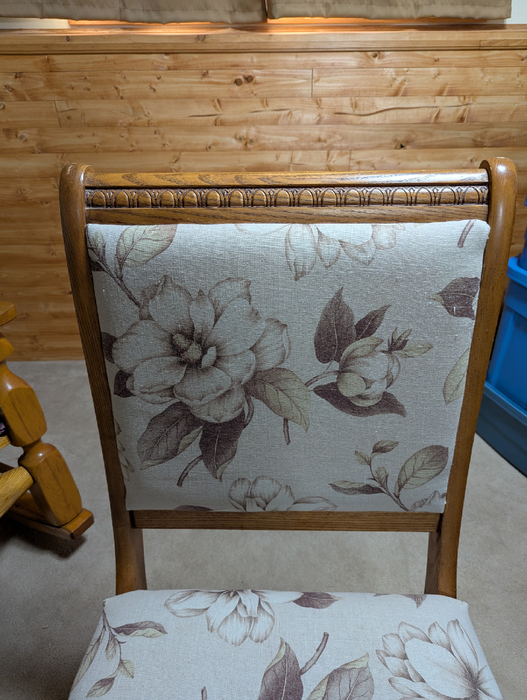 Set of 4 Floral Upholstered Dining Chairs - photo 4