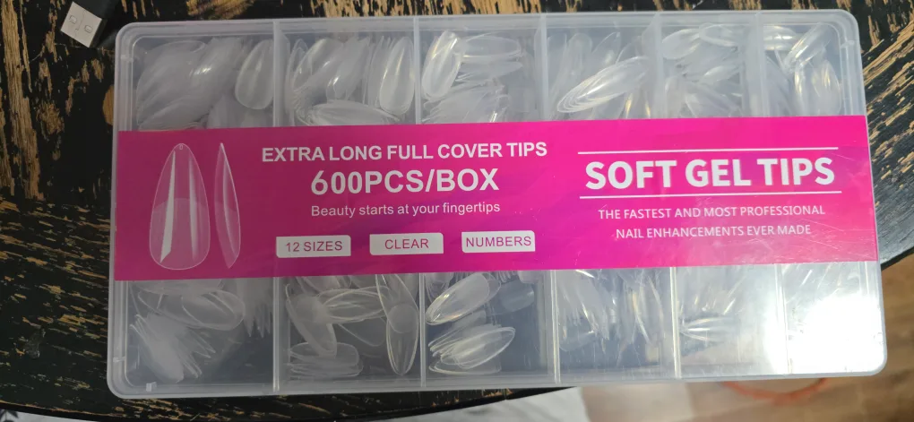 Extra Long Full Cover Soft Gel Nail Tips - 600pcs thumbnail