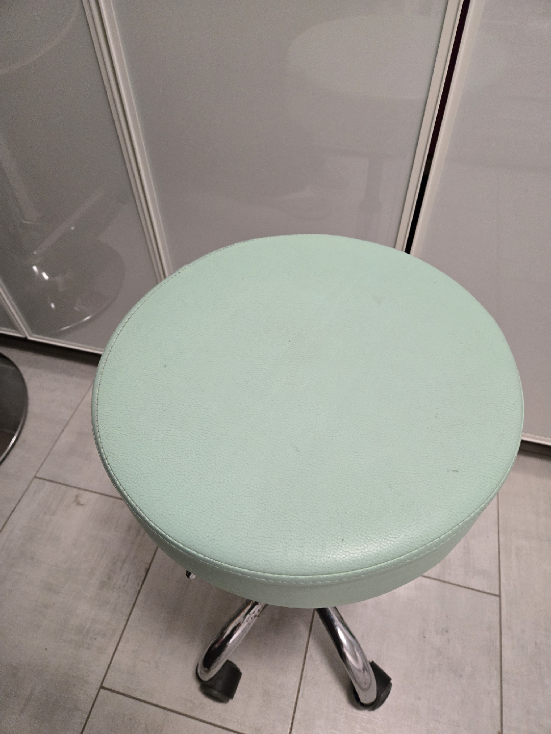 Mint Green Adjustable Rolling Stool - photo 2