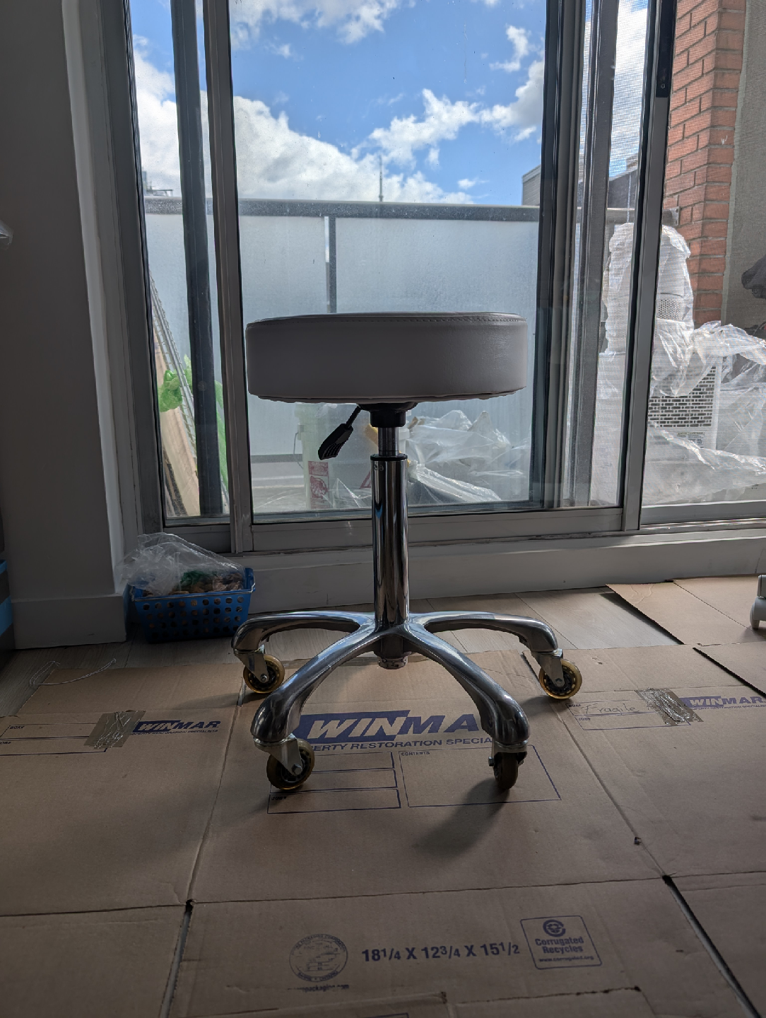 Adjustable Swivel Stool - White - photo 2
